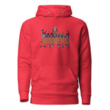 Full front view of Crystal Palace-inspired team red hoodie with trophy-lift embroidery and WINNERS lettering
