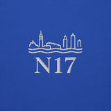 Tottenham Postcode Embroidered Football Hoodie in team royal, alternate front view