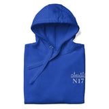Tottenham Postcode Embroidered Football Hoodie in team royal, front view