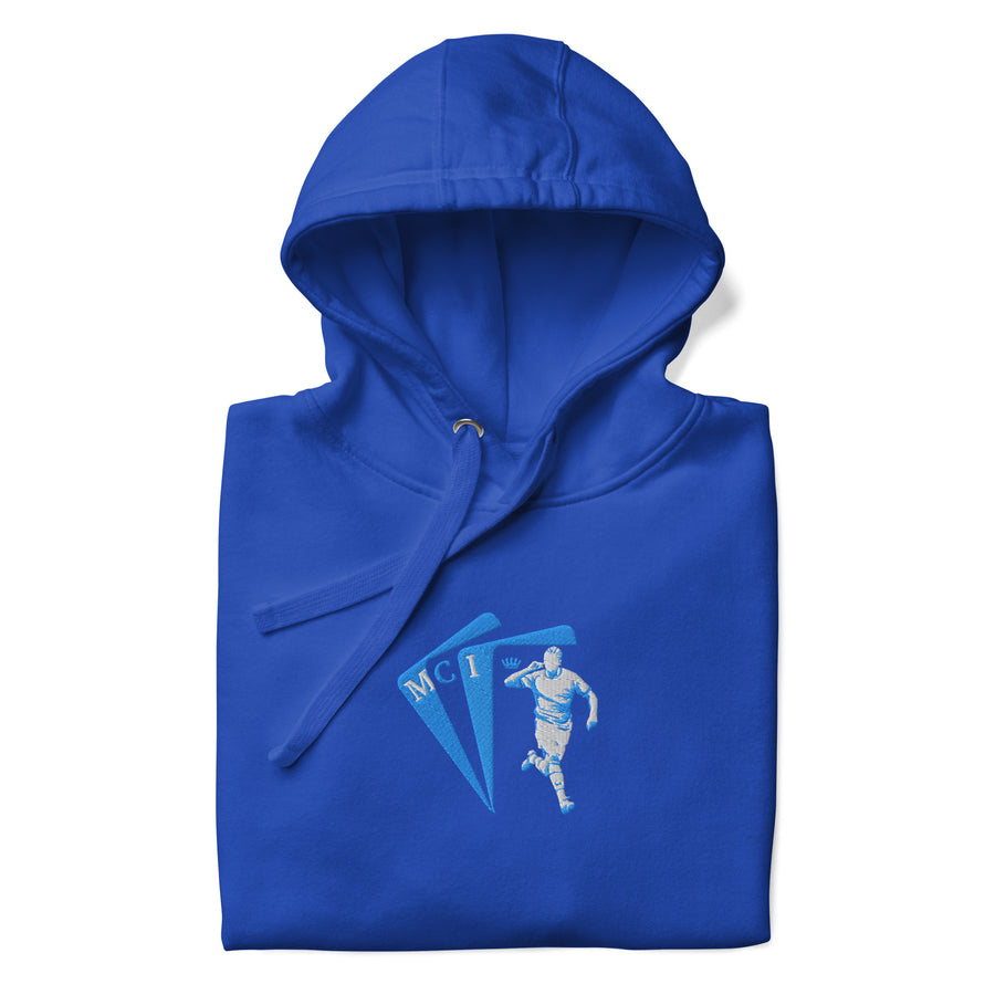 Erling Haaland Inspired Manchester City King Embroidered Football Hoodie