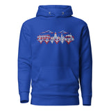 Nottingham Forest Inspired Nottingham Skyline Embroidered Football Hoodie in team royal – front view