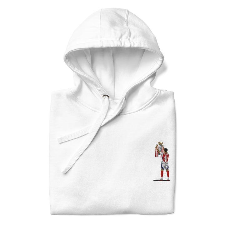 Declan Rice Inspired Trophy Lift Embroidered Football Hoodie