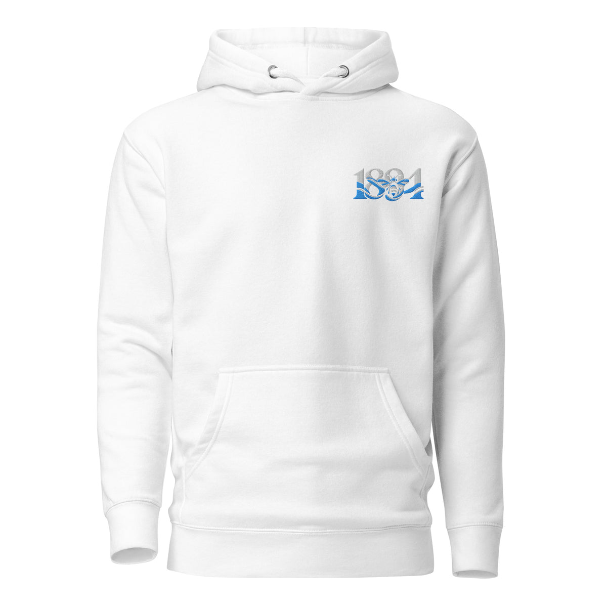 Manchester 1894 Worker Bee embroidered football hoodie in White