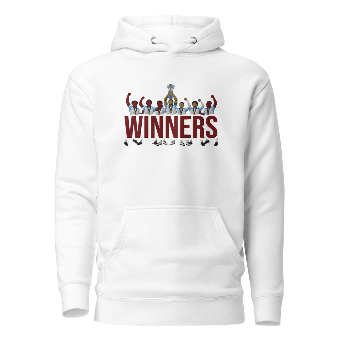 Aston Villa Inspired European Cup Champions Hoodie, white front view