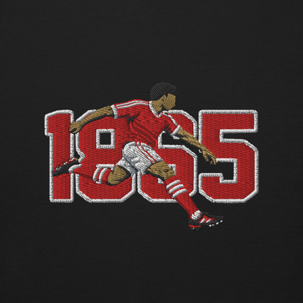 Nottingham 1865 retro embroidered football sweatshirt in Black
