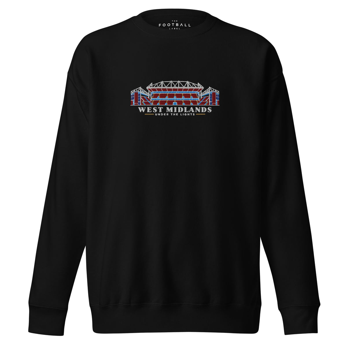 Aston Villa Inspired Under The Lights Embroidered Football Sweatshirt