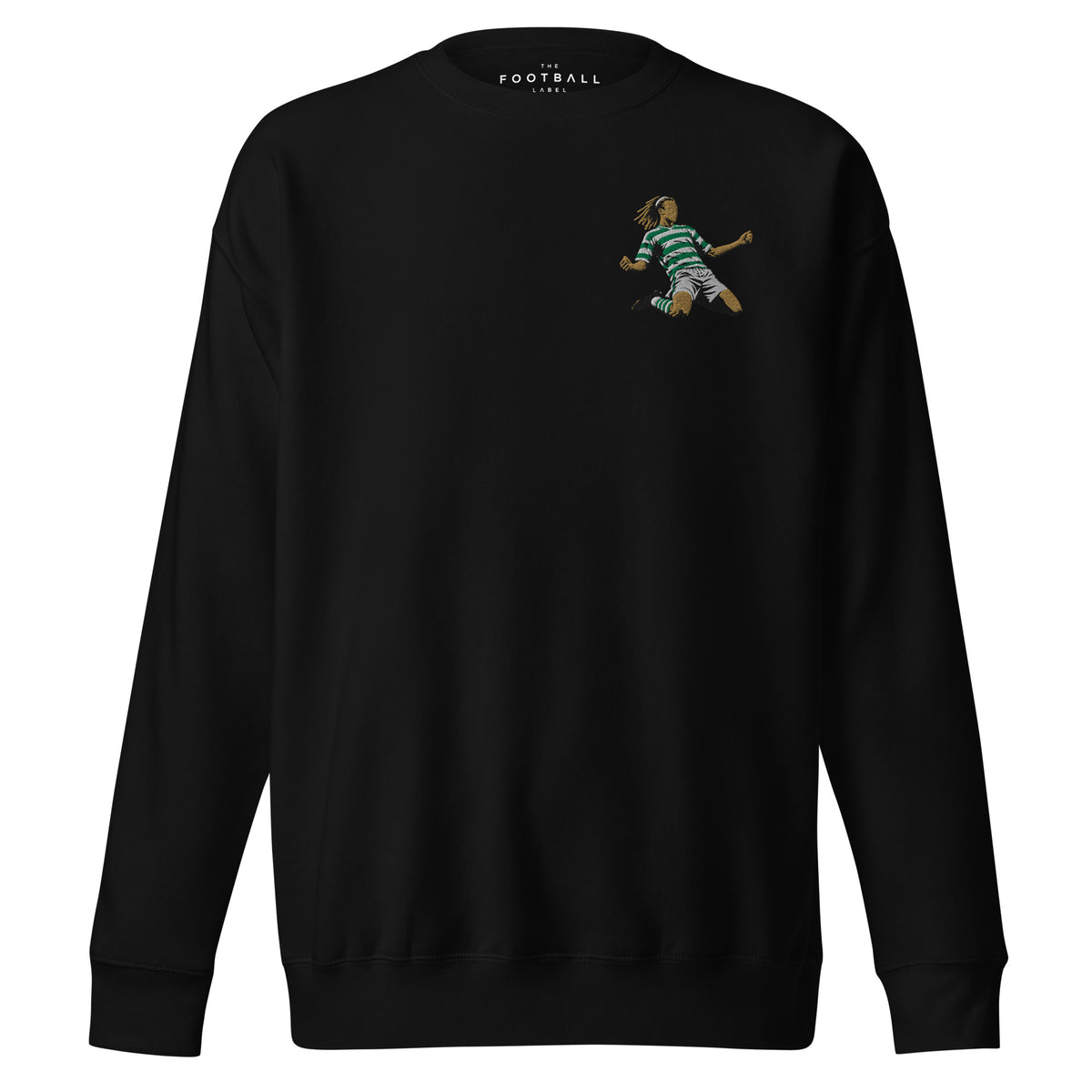 Henrik Larsson Inspired Celtic Embroidered Football Sweatshirt