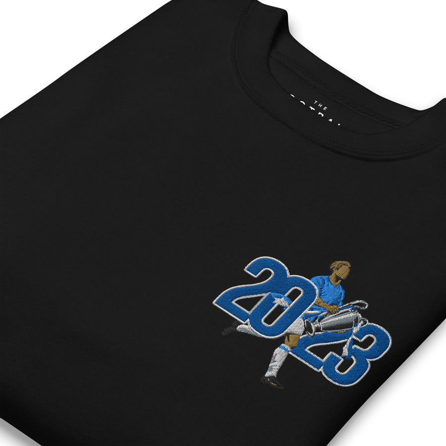 Kevin De Bruyne — 2023 European Champions Manchester City Inspired Embroidered Football Sweatshirt