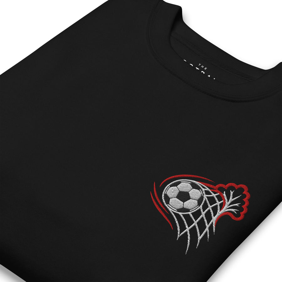 Nottingham — Back of the Net Embroidered Football Sweatshirt