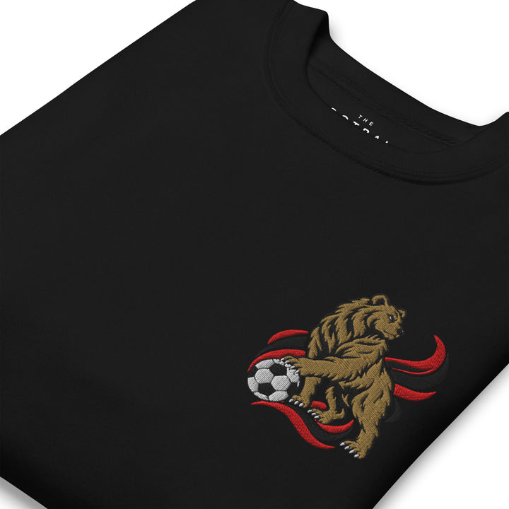 Cherries Bear Inspired Embroidered Football Sweatshirt