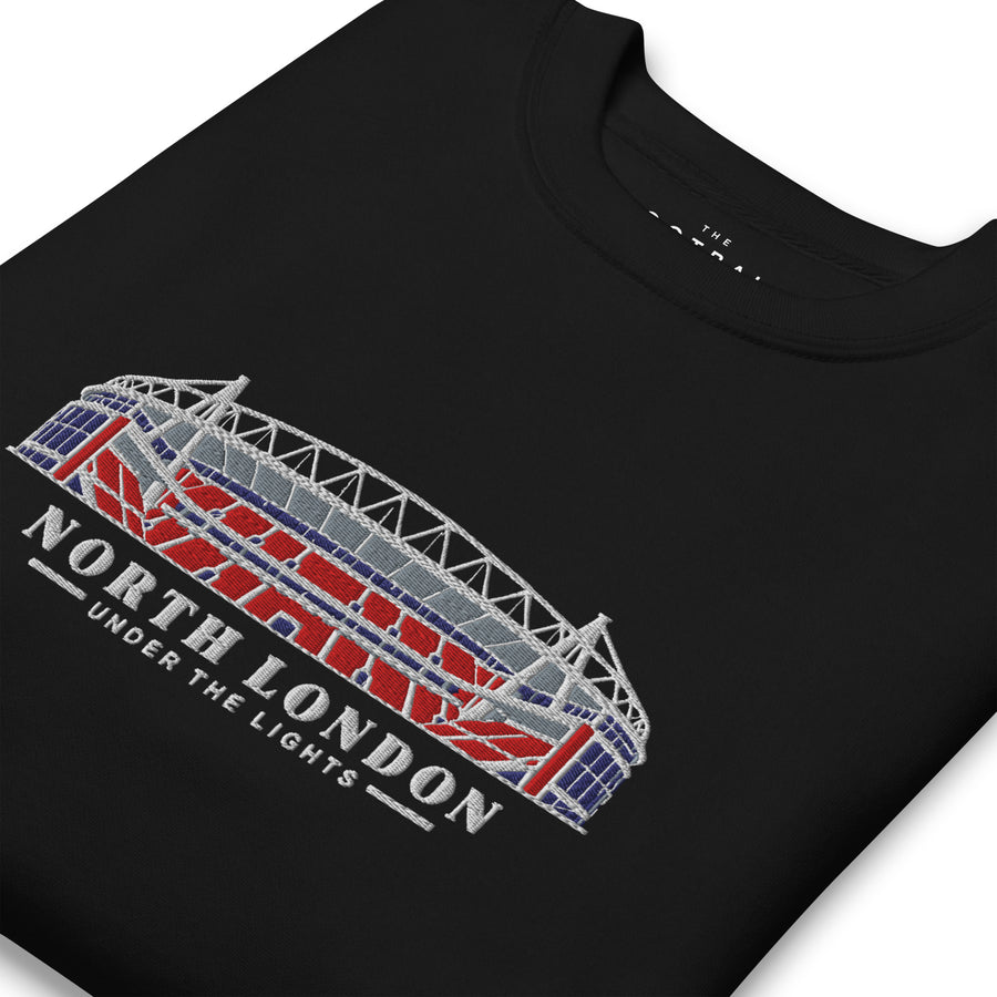 Arsenal Inspired Under The Lights Embroidered Football Sweatshirt