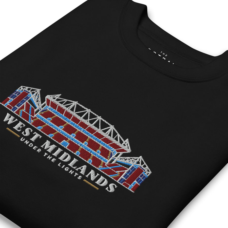 Aston Villa Inspired Under The Lights Embroidered Football Sweatshirt
