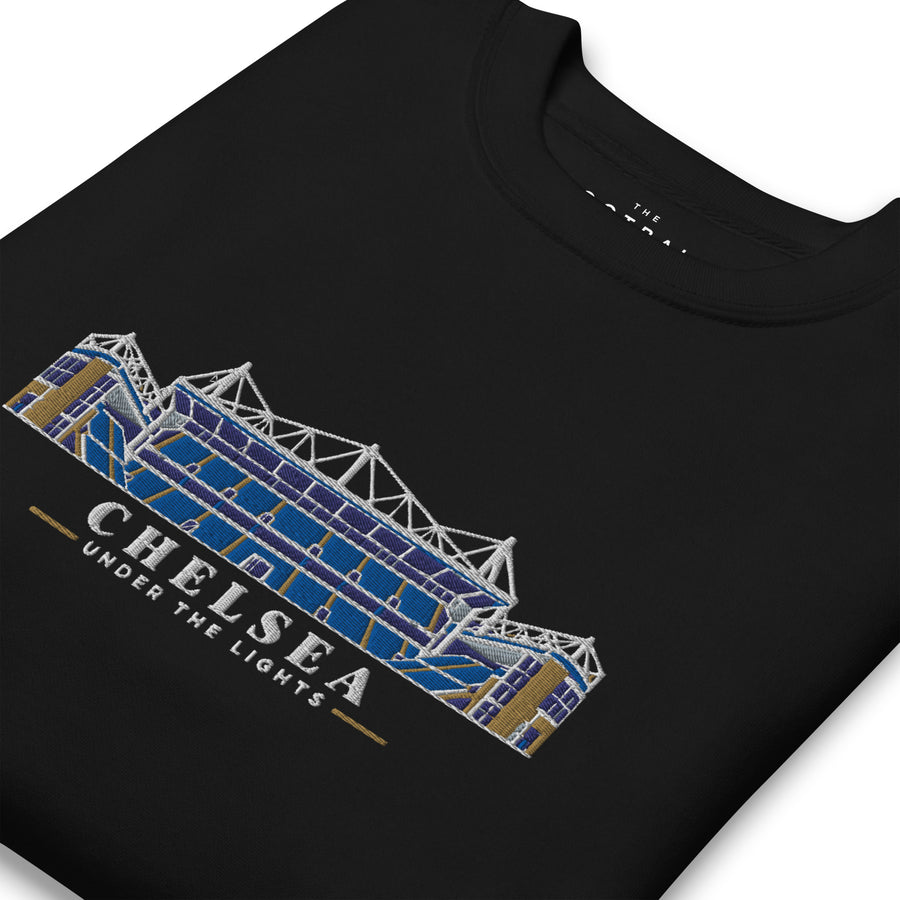 Chelsea Inspired Under The Lights Embroidered Football Sweatshirt