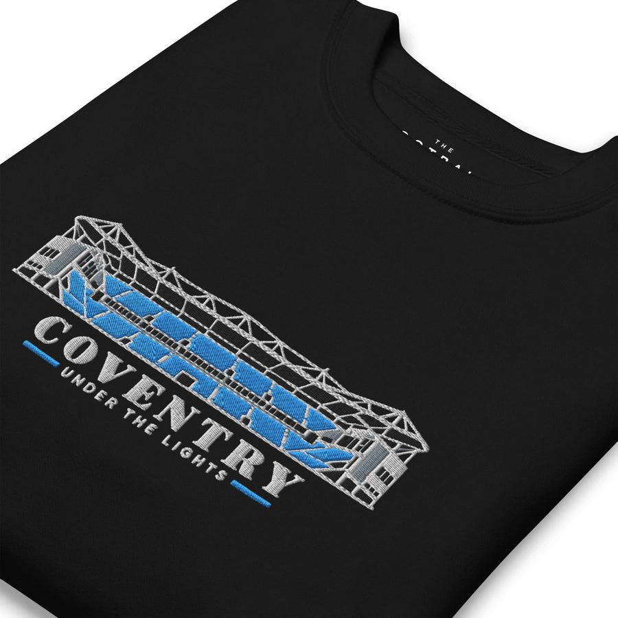 Coventry City Inspired Under The Lights Embroidered Football Sweatshirt