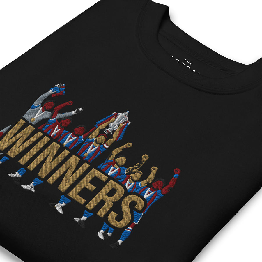 Crystal Palace Inspired FA Cup Champions Embroidered Football Sweatshirt