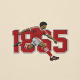 Nottingham 1865 retro embroidered football sweatshirt in Bone