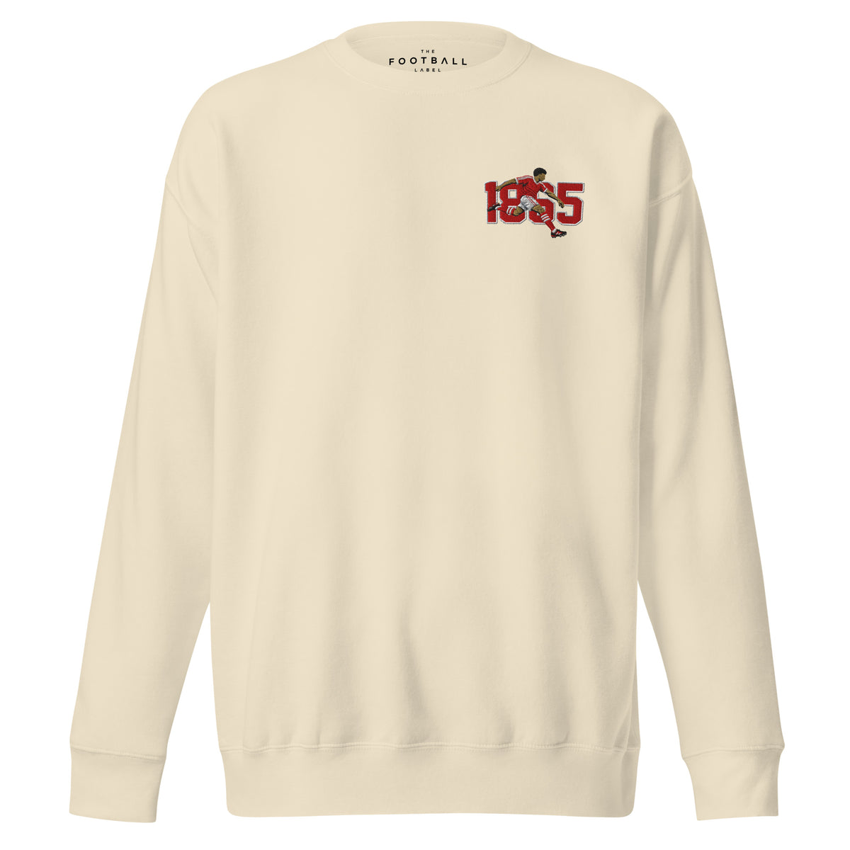 Nottingham 1865 retro embroidered football sweatshirt in Bone