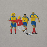 England v Colombia 1998 Embroidered Football Sweatshirt in carbon grey, front view
