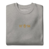 Manchester City Bee Embroidered Football Sweatshirt in carbon grey, alternate front view