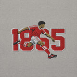 Nottingham 1865 retro embroidered football sweatshirt in Carbon Grey
