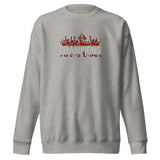 Liverpool-inspired carbon grey sweatshirt with trophy-lift embroidery and CHAMPIONS lettering