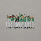 Celtic-inspired carbon grey sweatshirt with trophy-lift embroidery and CHAMPIONS lettering