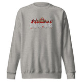 Arsenal-inspired carbon grey sweatshirt with trophy-lift embroidery and CHAMPIONS lettering