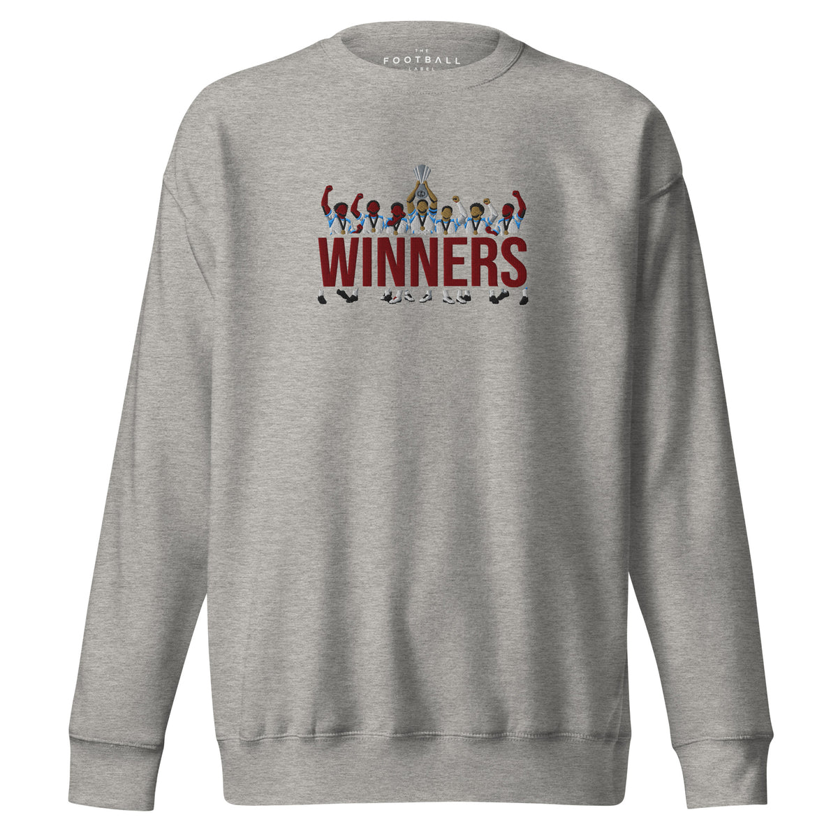 Aston Villa Inspired European Cup Champions Sweatshirt, grey front view