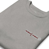 England World Cup Lion Embroidered Football Sweatshirt in carbon grey, embroidery detail close-up