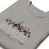 Tottenham Hotspur-inspired carbon grey sweatshirt with trophy-lift embroidery and WINNERS lettering