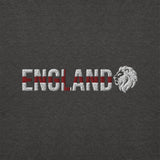 England World Cup Lion Embroidered Football Sweatshirt in charcoal heather, front view
