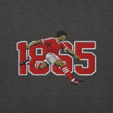 Nottingham 1865 retro embroidered football sweatshirt in Charcoal Heather