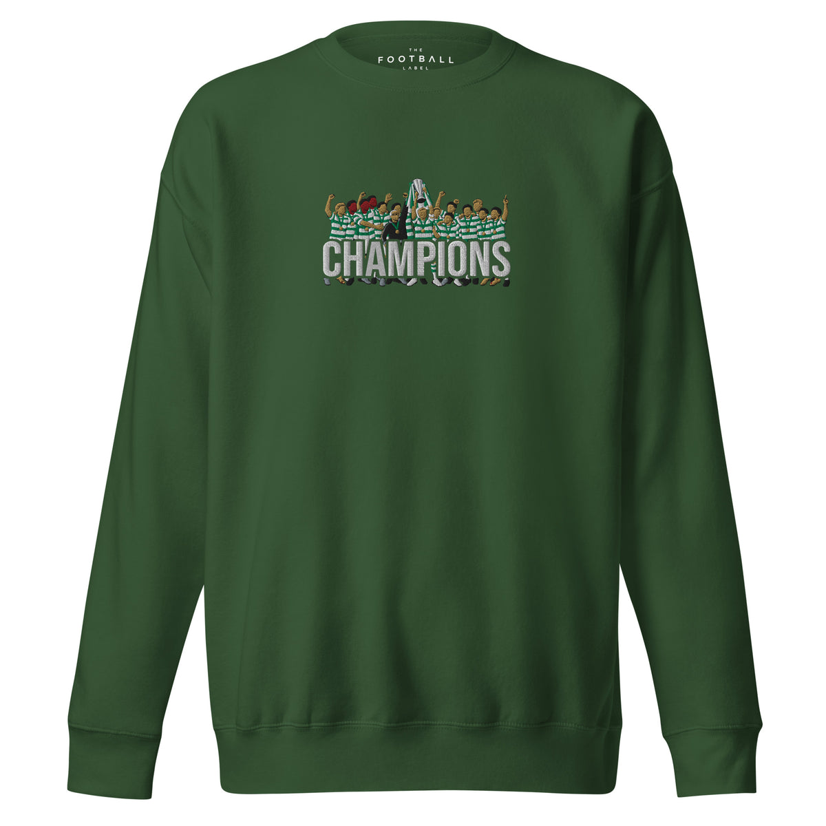 Celtic Inspired Scottish Premiership Champions Embroidered Football Sweatshirt