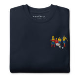England v Colombia 1998 Embroidered Football Sweatshirt in navy blazer, alternate front view