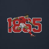 Nottingham 1865 retro embroidered football sweatshirt in Navy Blazer