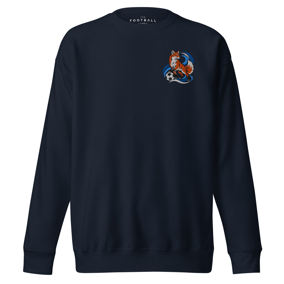 Foxes Inspired Embroidered Football Sweatshirt