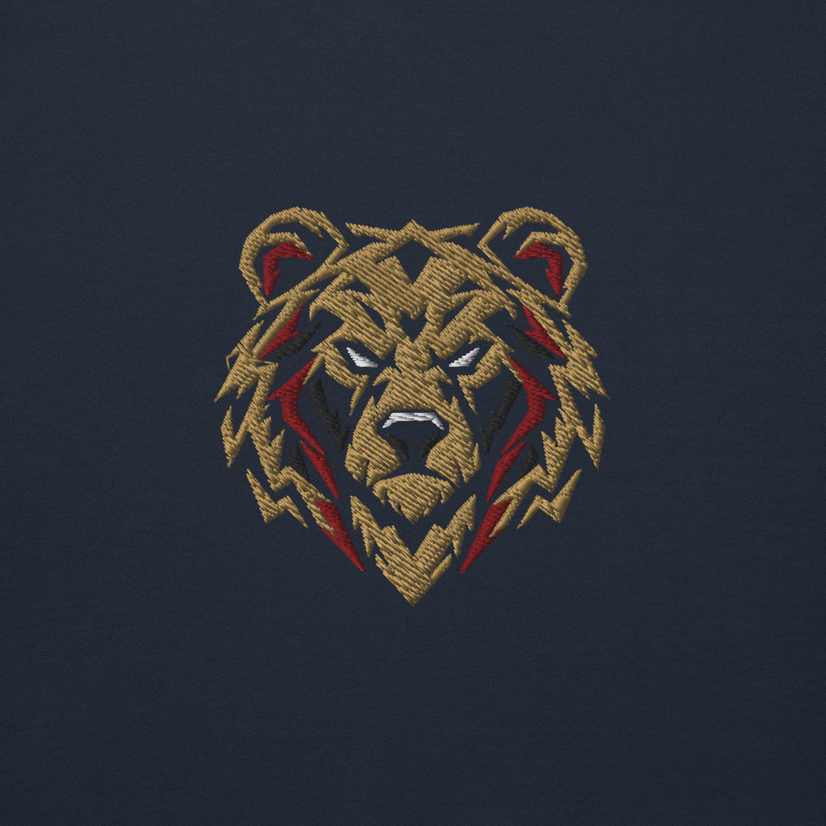 Bournemouth Inspired Geometric Bear Embroidered Football Sweatshirt