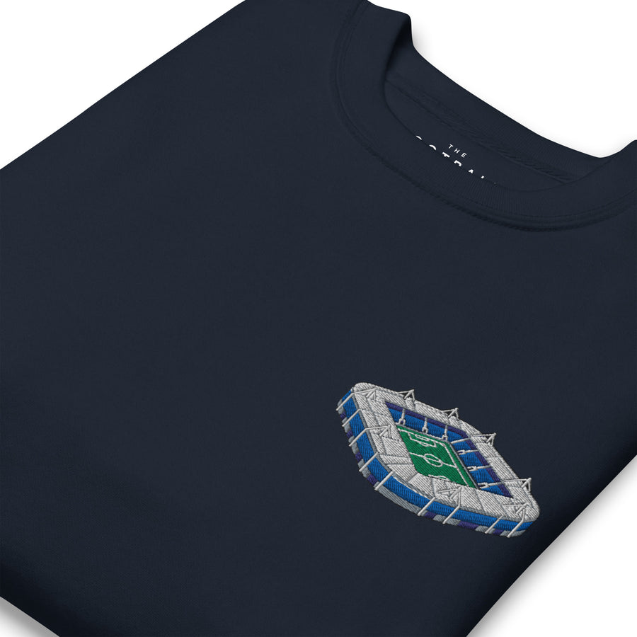 King Power Stadium Inspired Leicester City Embroidered Football Sweatshirt