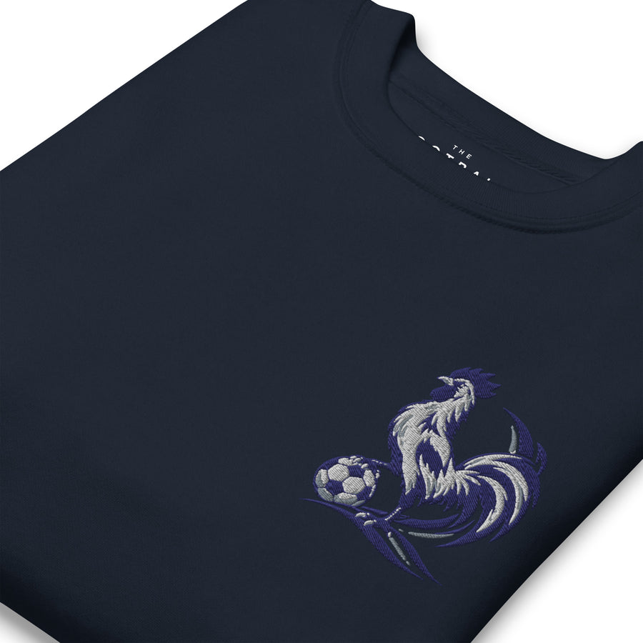 North London Cockerel Inspired Embroidered Football Sweatshirt