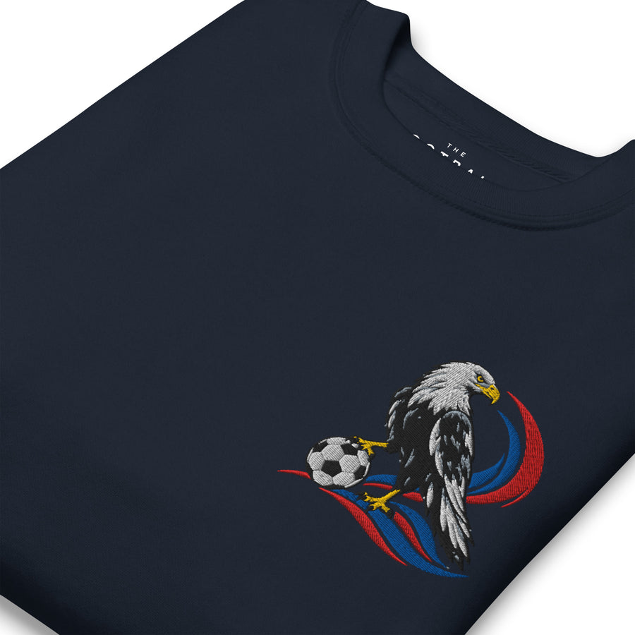Eagle Inspired Embroidered Football Sweatshirt