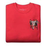 England v Argentina 1998 Embroidered Football Sweatshirt in team red, alternate front view