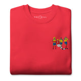 England v Colombia 1998 Embroidered Football Sweatshirt in team red, alternate front view