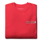 England World Cup Lion Embroidered Football Sweatshirt in team red, alternate front view