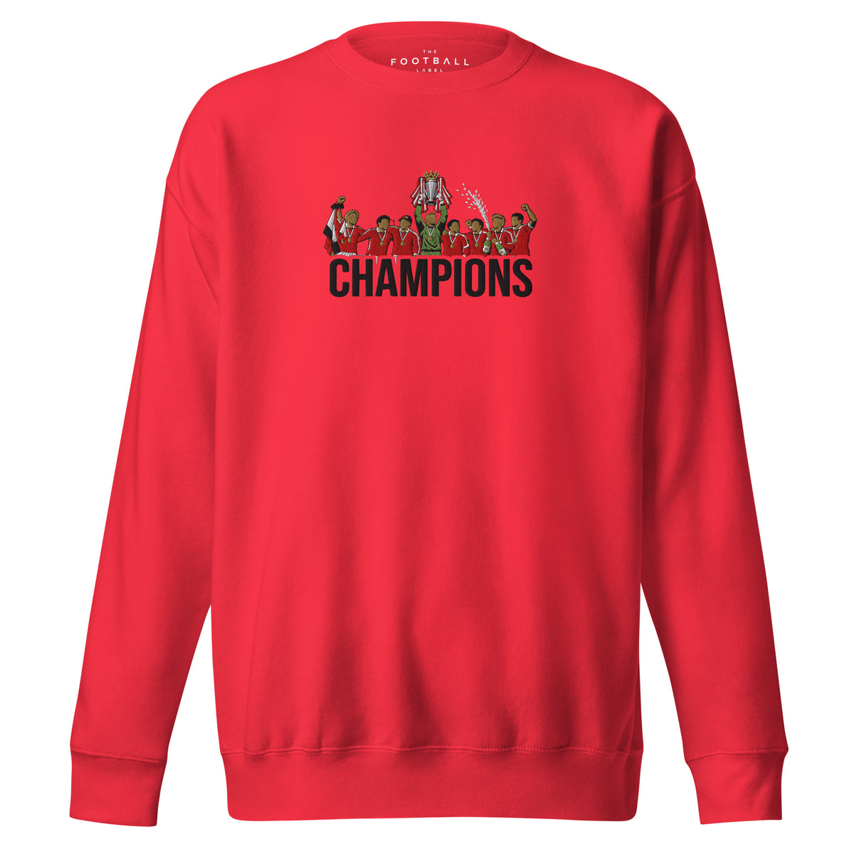 Manchester United Inspired 1999 Treble Champions Embroidered Football Sweatshirt