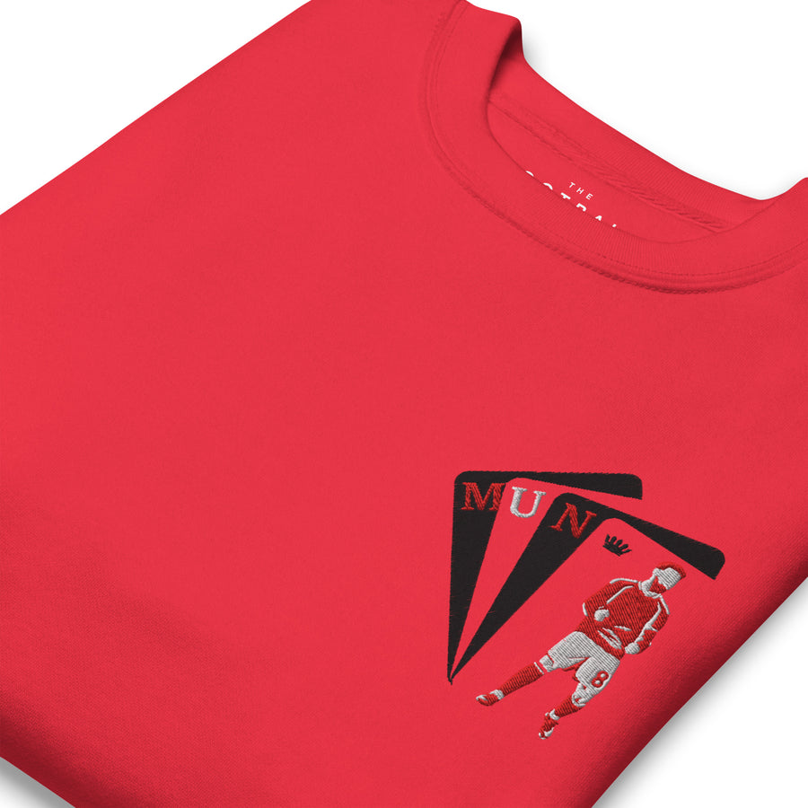 Bruno Fernandes Inspired Manchester United King Embroidered Football Sweatshirt