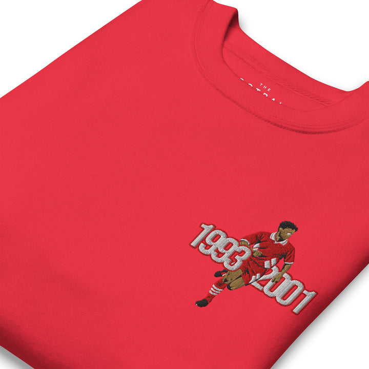 The Class of the 90s — Robbie Fowler Inspired Liverpool Embroidered Football Sweatshirt