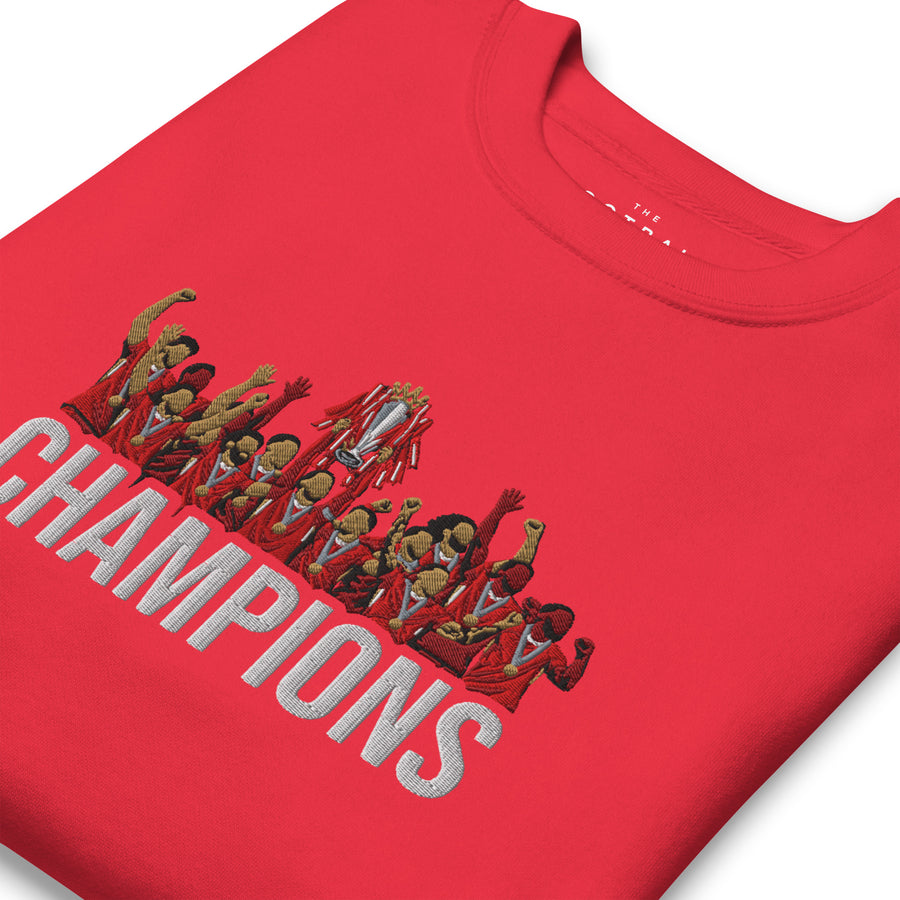 Liverpool Inspired 2024/25 Premier League Champions Embroidered Football Sweatshirt