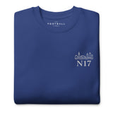 Tottenham Postcode Embroidered Football Sweatshirt in team royal, alternate front view