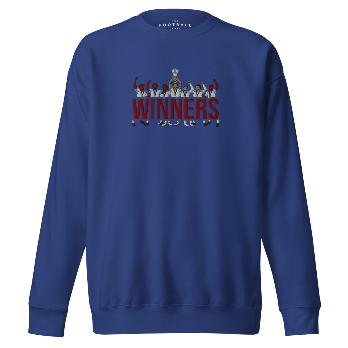 Aston Villa Inspired European Cup Champions Sweatshirt, team royal front view