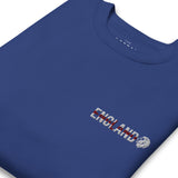 England World Cup Lion Embroidered Football Sweatshirt in team royal, embroidery detail close-up